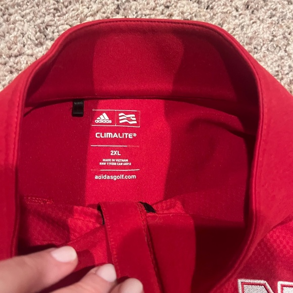 Men's 2XL Adidas Climalite Nebraska Huskers Quarter Zip - Picture 3 of 4